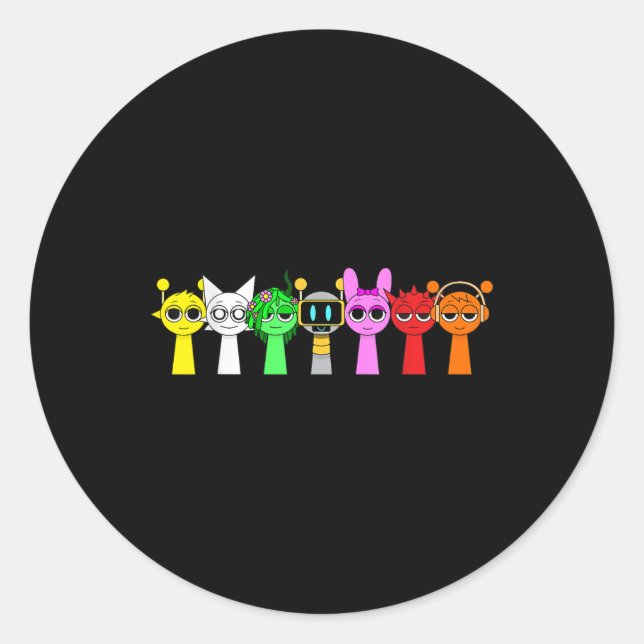 Just A Boy Who Loves Sprunky Funny Sprunky Game  Classic Round Sticker (Front)