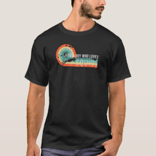 Just A Boy Who Loves Squids Squid Lovers Octopus_1 T-Shirt