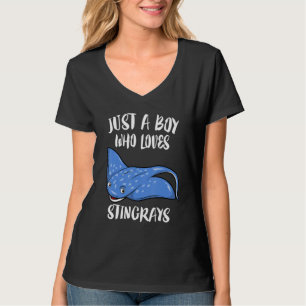 Just A Boy Who Loves Stingrays Animal Gift T-Shirt