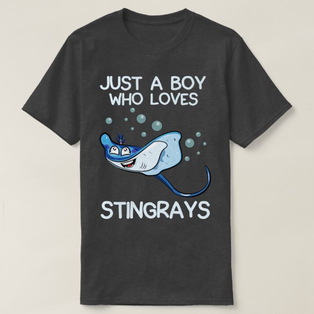 Just A Boy Who Loves Stingrays T-Shirt (Design Front)