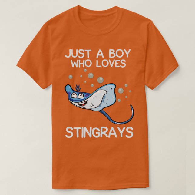 Just A Boy Who Loves Stingrays T-Shirt (Design Front)