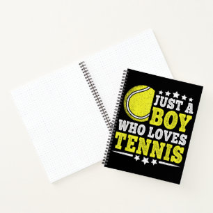 Just A Boy Who Loves Tennis Funny Tennis Lover Notebook