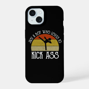 Just A Boy Who Loves To Kick-Ass iPhone 15 Case