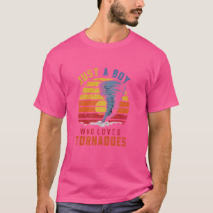 Just a Boy Who Loves Tornadoes Funny Storm Twister T-Shirt