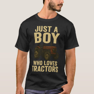 Just a Boy Who Loves Tractors Shirt – Vintage Trac