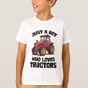 Just a Boy Who Loves Tractors T-Shirt