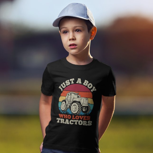 Just a Boy Who Loves Tractors T-Shirt (Creator Uploaded)