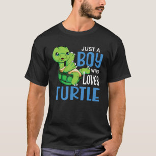 Just A Boy Who Loves Turtles Boys Cute Sea Turtles T-Shirt