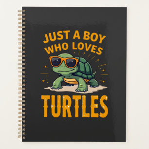 Just a boy who loves turtles Children boy (2) Planner