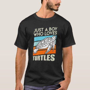Just A Boy Who Loves Turtles Turtle Boy T-Shirt