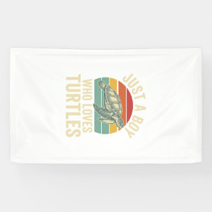 Just a Boy Who Loves Turtles Vintage Turtle Shirt_ Banner