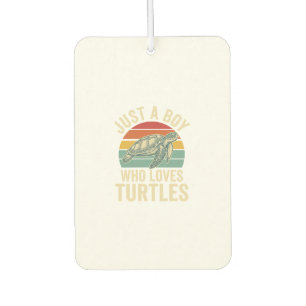 Just a Boy Who Loves Turtles Vintage Turtle Shirt_ Car Air Freshener
