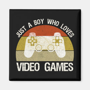 Just A Boy Who Loves Video Games Magnet