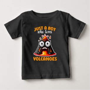 Just A Boy Who Loves Volcanoes Toddler Shirt Gift