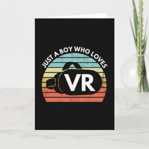 Just A Boy Who Loves Vr Funny Virtual Reality Athl Card
