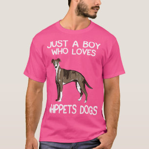 Just A Boy Who Loves Whippet Dogs T-Shirt