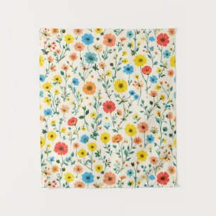 Just a Bunch of Happy Lil' Flowers Tapestry