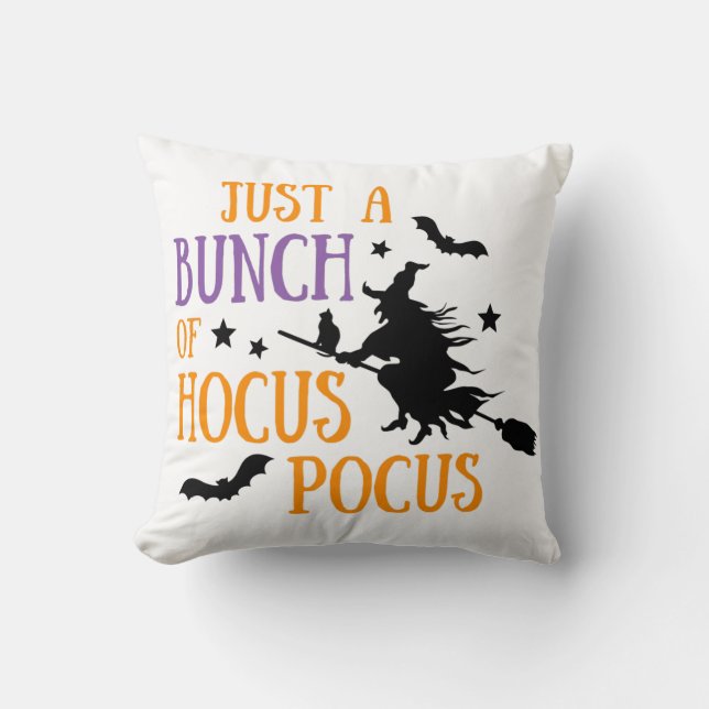 Just A Bunch Of Hocus Pocus Halloween Cushion (Front)