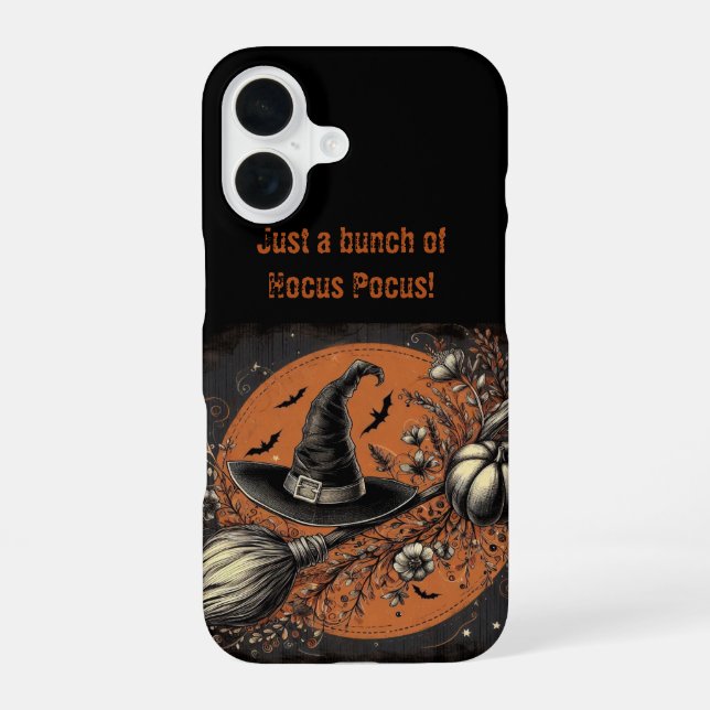 Just a Bunch of Hocus Pocus Wicked Witch Rustic  iPhone 16 Case (Back)