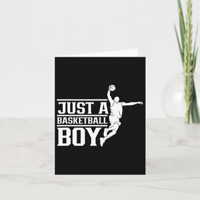 Just A Bysketbyll Boy Coach Player Team Match  Card (Front)