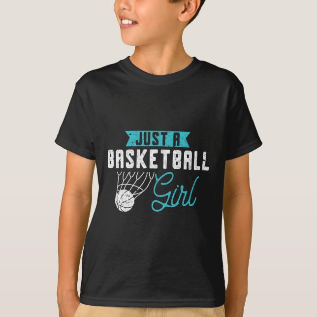 Just A Bysketbyll Girl Bysketbyll Player Women Bys T-Shirt (Front)