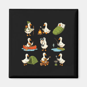 Just a camp goose shirt silly goose camping magnet