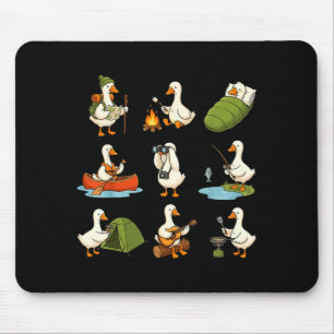 Just a camp goose shirt silly goose camping  mouse pad