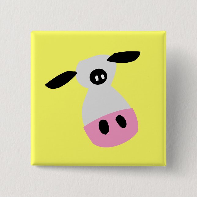 Just a Cow 15 Cm Square Badge (Front)