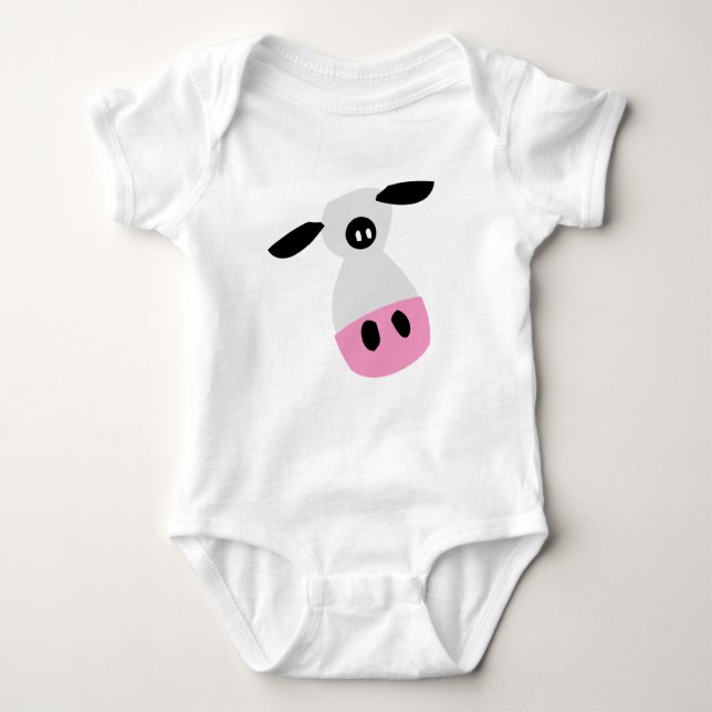 Just a Cow Baby Bodysuit (Front)
