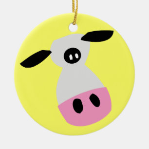 Just a Cow Ceramic Tree Decoration