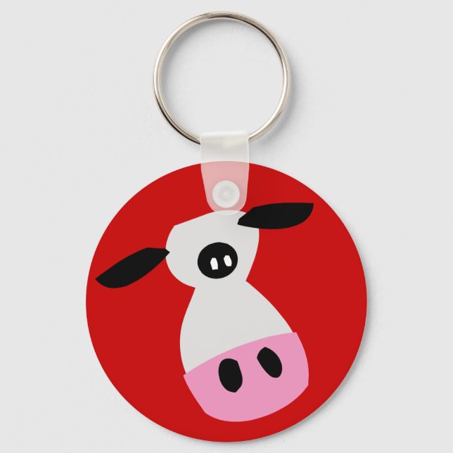 Just a Cow Key Ring (Front)