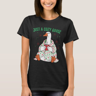 Just A Cozy Goose Funny Christmas Men Women Kids S T-Shirt