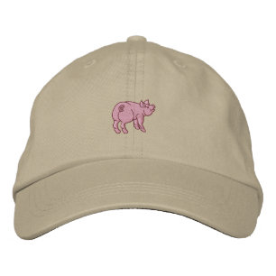 Just A Cute Little Pig Embroidered Hat