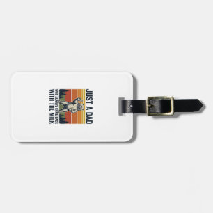 Just a Dad Came Back With the Milk Bear Shirt_1 Luggage Tag