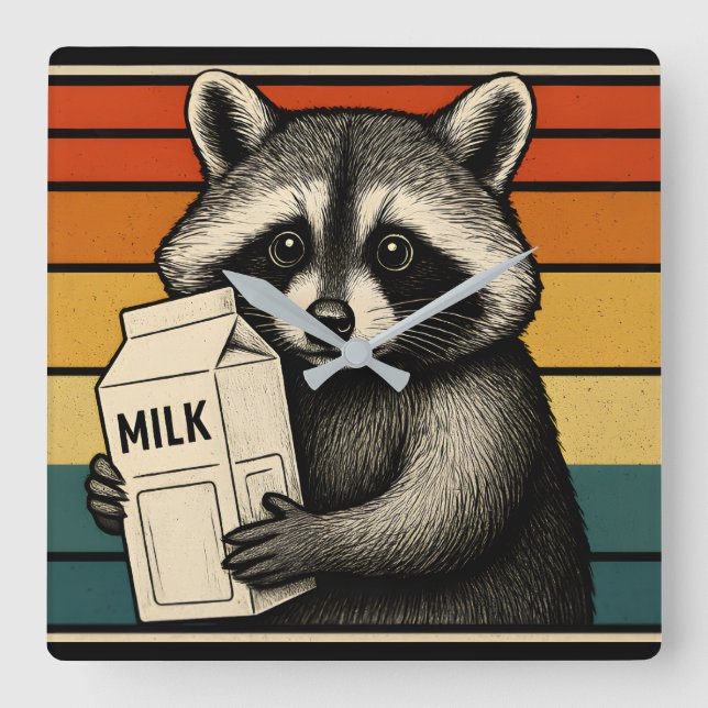 Just A Dad Who Always Came Back With The Milk Square Wall Clock (Front)