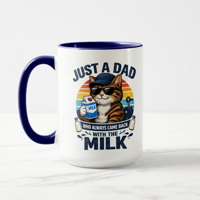 Just a Dad Who Always Came Funny Cat | Father’s  Mug (Left)