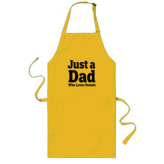 Just a Dad Who Loves Donuts – Funny Yellow Apron D