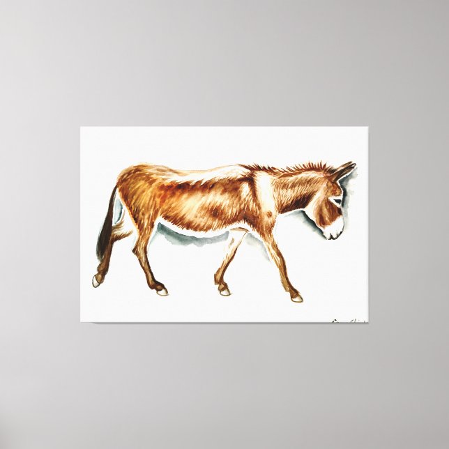 Just a donkey canvas print (Front)