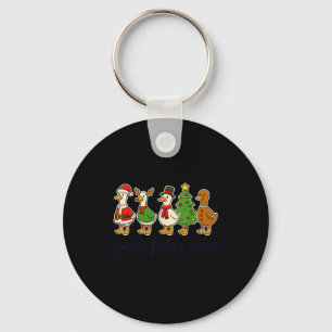 Just A Festive Goose Christmas Silly Goose Funny C Key Ring