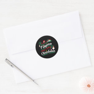 Just a Filipina Who Loves Christmas Classic Round Sticker
