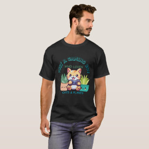 Just A Gaming Boy Who Loves Cats & Plants T-Shirt