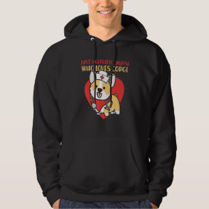 Just A Geriatric Nurse Who Loves Corgi Dog Mum Dad Hoodie