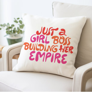 Just a Girl Boss Building Her Empire  Cushion