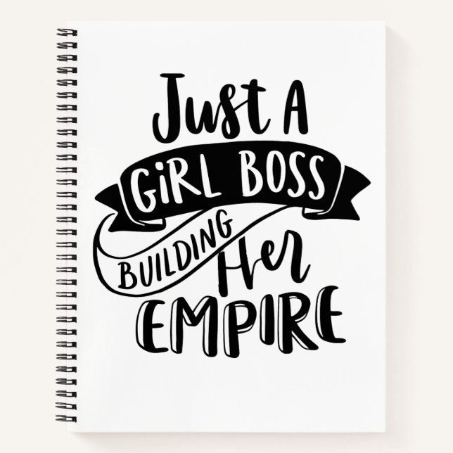 Just A Girl Boss Building Her Empire notebook (Front)