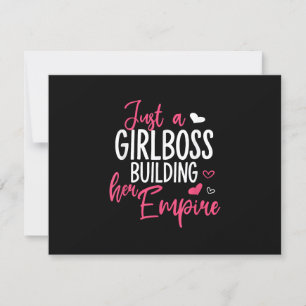Just a girl boss building her empire women inspiri RSVP card