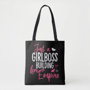Just a girl boss building her empire women inspiri tote bag
