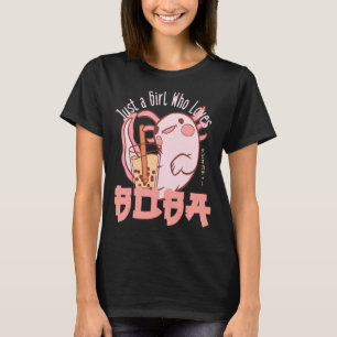 Just a Girl Bubble Boba Tea Axolotl T-Shirt