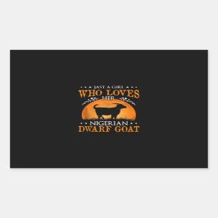 Just a Girl Goat Hall Rectangular Sticker