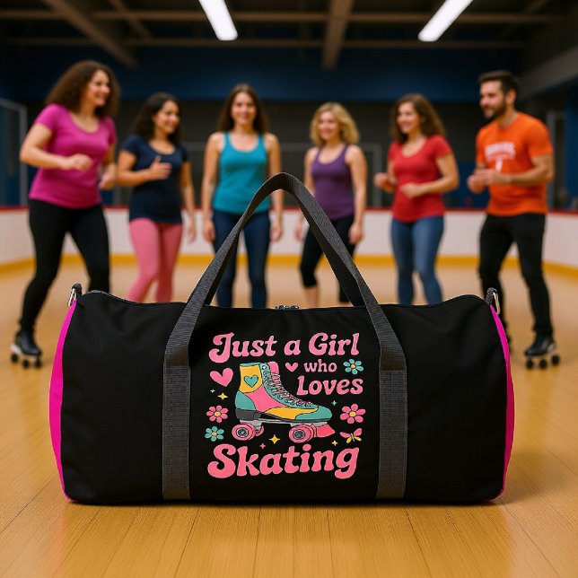 Just A Girl Loves Skating Duffle Bag (Creator Uploaded)