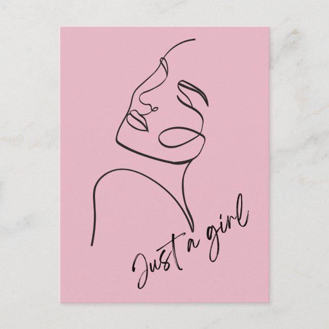 JUST A GIRL POSTCARD (Front)